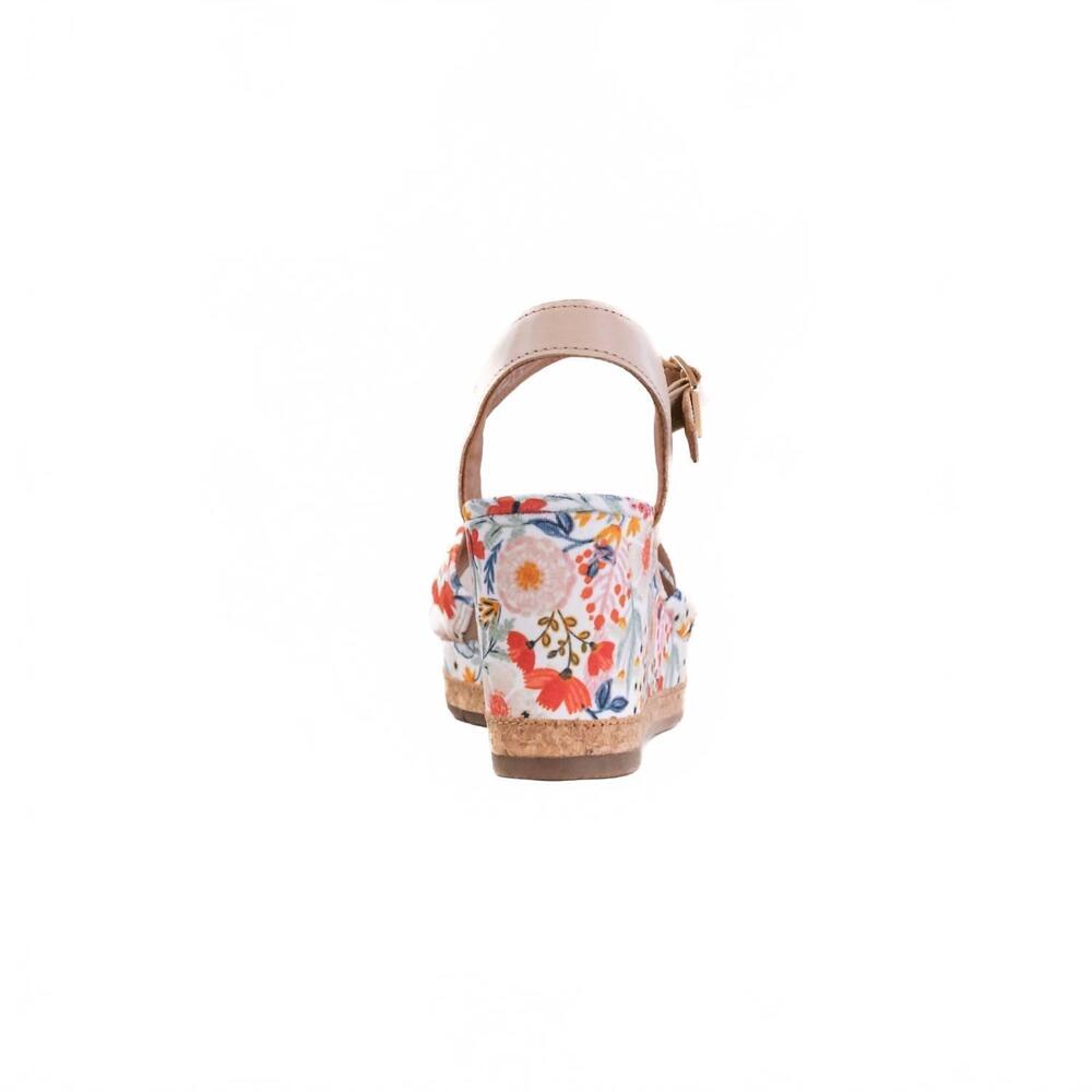 NEW CLARKS women's chicly floral wedge sandal in white - Picture 7 of 7